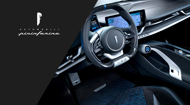 Innenraum eines vollelektrischen Hypercar von Pininfarina